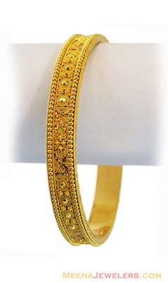 Indian Gold Filigree Bangle (1 Pc) ( Gold Bangles )