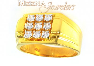 22Kt Gold Mens Designer Ring ( Mens Signity Rings )