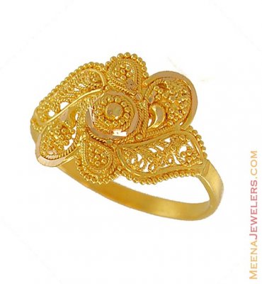 22k Gold filigree ring ( Ladies Gold Ring )