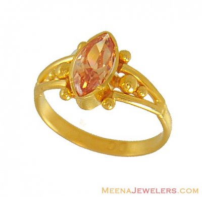 Gold baby Colored Ring ( 22Kt Baby Rings )