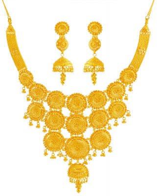 Designer Gold Necklace Set ( Gold Designer Sets )