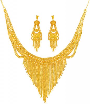 Designer Gold Necklace Set ( 22 Kt Gold Sets )
