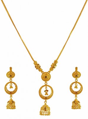 Meenakari 22K Necklace Earring Set ( Light Sets )