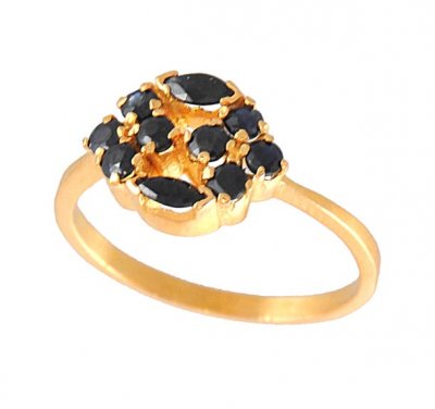 22k Gold Sapphire Ring ( Ladies Rings with Precious Stones )