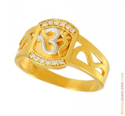 22Kt Two Tone Mens Ring ( Religious Rings )