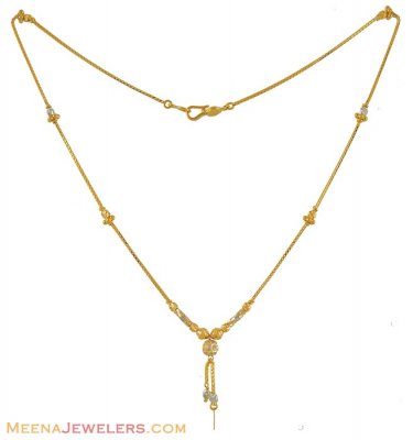 22Kt Gold Two Tone Chain ( 22Kt Gold Fancy Chains )