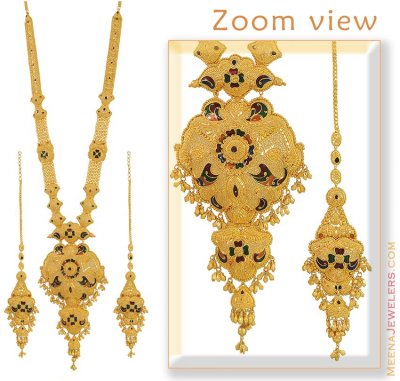 Indian Bridal Necklace Set (22K) ( Bridal Necklace Sets )