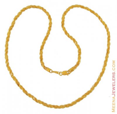 Gold Fancy Chain (20 inches) ( 22Kt Gold Fancy Chains )