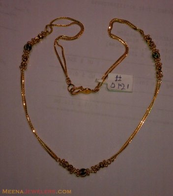 Indian Gold Necklace ( 22Kt Gold Fancy Chains )