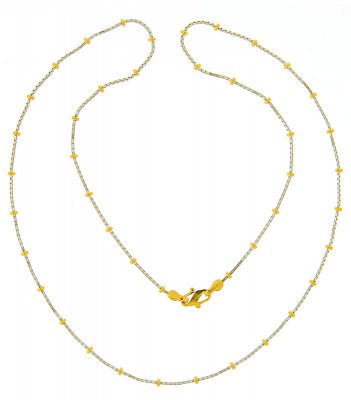Gold Fancy Two Tone Chain ( 22Kt Gold Fancy Chains )