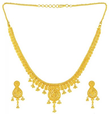 Gold Filigree Necklace Set ( Light Sets )