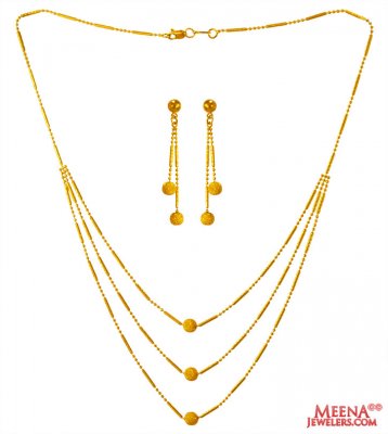 22K Gold Necklace Set ( Light Sets )