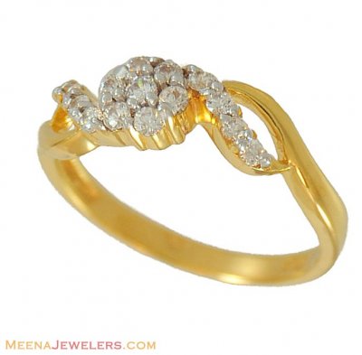 Gold Signity Ring ( Ladies Signity Rings )