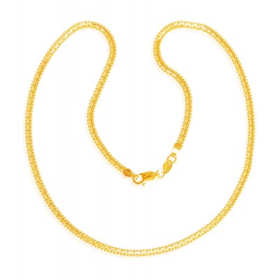 22K Gold Chain (16IN) ( Plain Gold Chains )