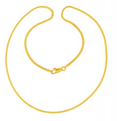 Gold Foxtail Chain (18 Inch) ( Plain Gold Chains )