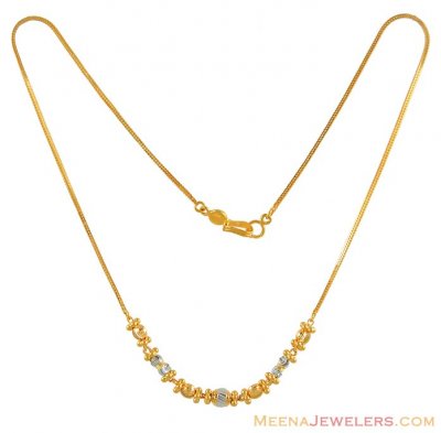 22k Two tone balls chain ( 22Kt Gold Fancy Chains )