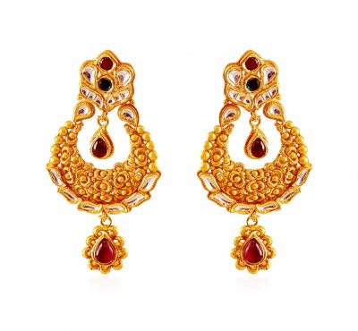 22K Gold Antique Chand Bali ( Exquisite Earrings )