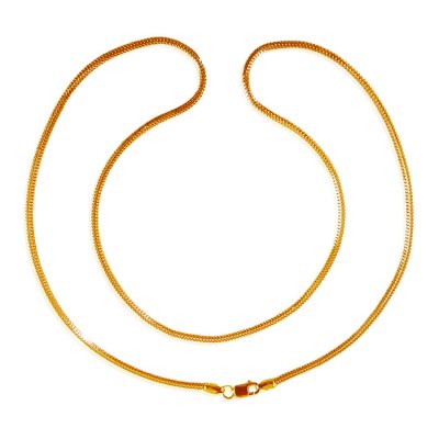 22Kt Gold Two Tone Snake Chain ( Plain Gold Chains )