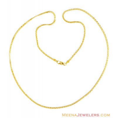 22K Mens Foxtail Chain (30 Inches) ( Men`s Gold Chains )