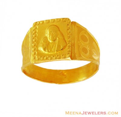 22k Mens Religious Sainath Ring ( Religious Rings )
