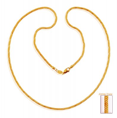 22k Fancy Gold Chain (18 in) ( Plain Gold Chains )