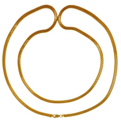 22Karat Gold Flat Chain(32inch) ( Plain Gold Chains )