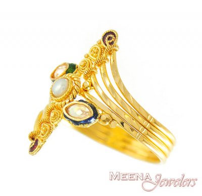 Designer Meenakari Gold Ring ( Ladies Gold Ring )