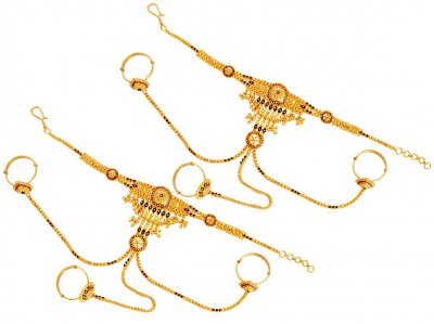 22K Gold Meenakari Panja 1 pc ( Ladies Bracelets )