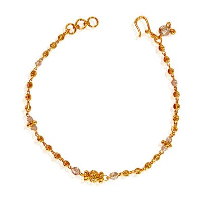 22K Gold Two Tone  Bracelet ( Ladies Bracelets )