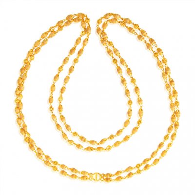 22 Kt Gold Tulsi Mala 24IN ( 22Kt Long Chains (Ladies) )
