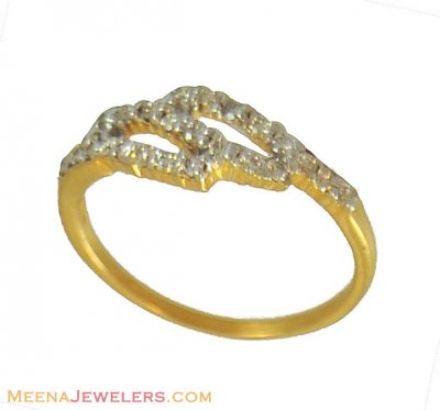18Kt Diamond Ring in Yellow Gold ( Diamond Rings )