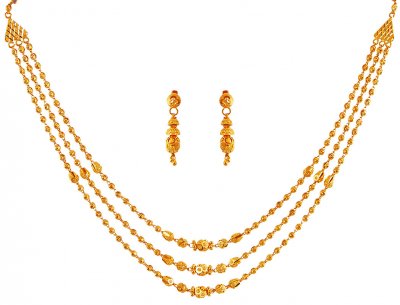 22k Gold Layered Necklace Set ( Light Sets )