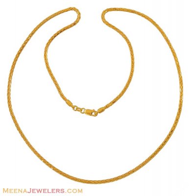 22Kt Gold Chain (22 Inches) ( Plain Gold Chains )