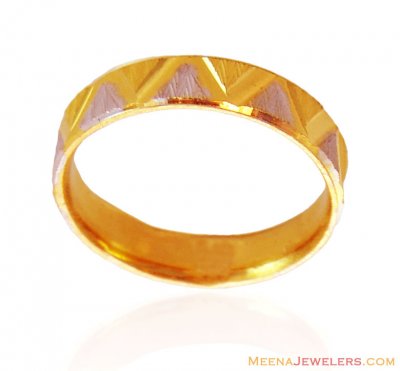 Fancy Two Tone Gold Band ( Wedding Bands )