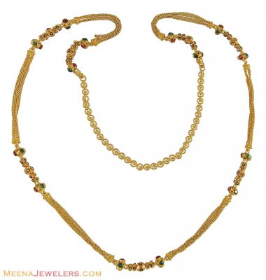 Indian Gold Chain (28 inches) ( 22Kt Long Chains (Ladies) )