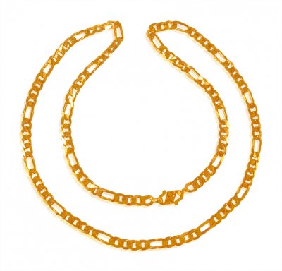 22Kt Gold Figaro Chain ( Men`s Gold Chains )