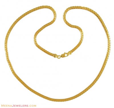22 Karat Flat Chain (18 Inches) ( Plain Gold Chains )