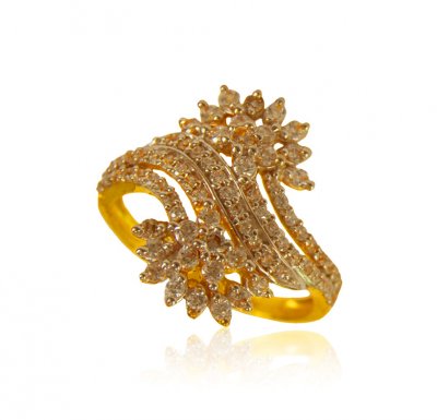 22 Kt Gold Designer Signity Ring ( Ladies Signity Rings )
