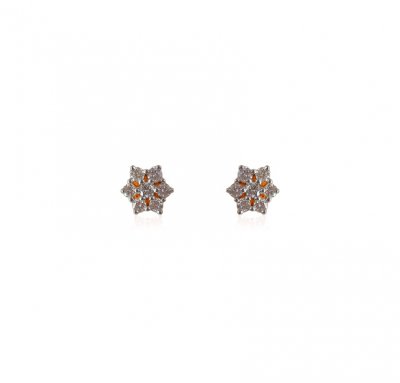 18Kt Gold Diamond Earrings ( Diamond Earrings )
