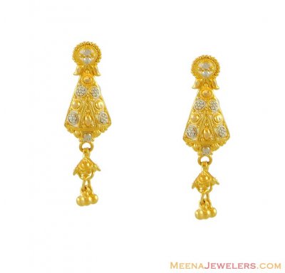 Gold Designer Earrings(22k) ( 22Kt Gold Fancy Earrings )