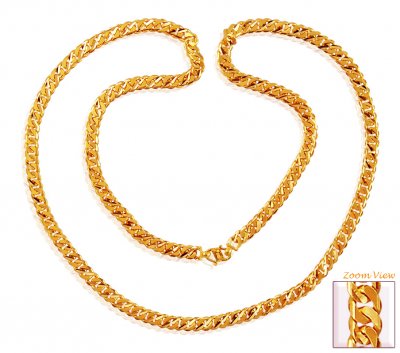 22K Gold Curb Chain ( Men`s Gold Chains )