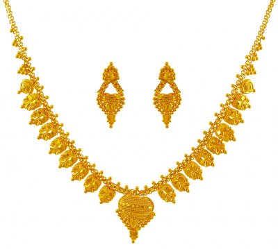 22K Gold Necklace Set ( 22 Kt Gold Sets )