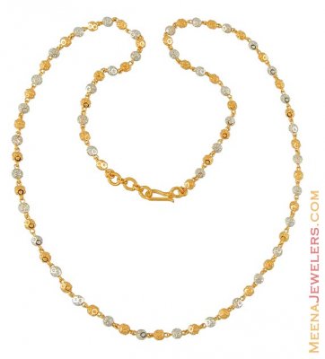 Designer Two Tone Chain ( 22Kt Gold Fancy Chains )