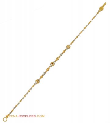 CZ 2Tone Bracelet(22k) ( Ladies Bracelets )