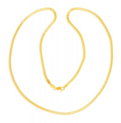 22K Gold Chain (22In) ( Plain Gold Chains )
