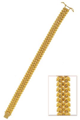 22Kt Gold Mens Bracelet ( Men`s Bracelets )