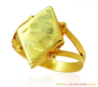 Plain Gold Mens Ring (22K) ( Mens Gold Ring )