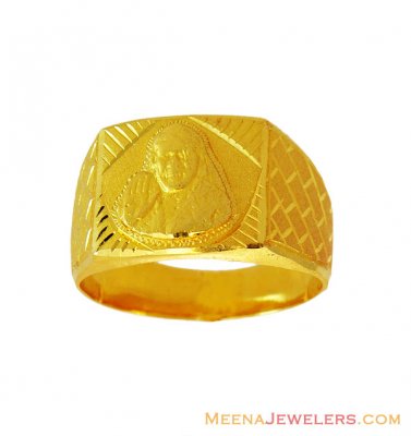 22k Gold Mens Ring ( Religious Rings )