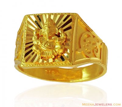 22k Gold Ganesha Ring ( Religious Rings )