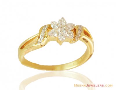 Fancy Small Diamond Ring 18 k ( Diamond Rings )